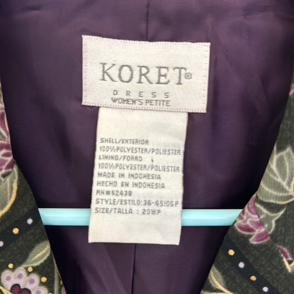 Beautiful Purple & Green Floral Blazer Size 20Wp - Picture 4 of 9